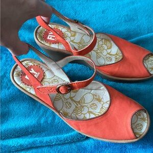 Fly London Women's Vibrant Orange Sandals